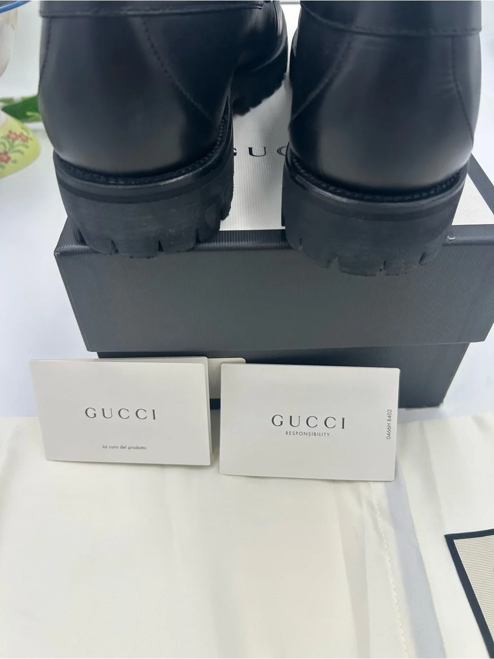 Men's Gucci lug sole web stripe horse bit loafers size 9 fits 9.5 US made Italy